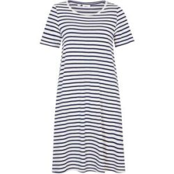 bonprix Baumwoll-Shirtkleid aus Flammgarnweiß 36Damen