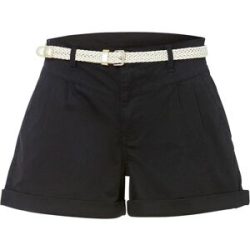 bonprix Shorts aus Baumwolle und Elasthan, Regular Fit, mit umgeschlagenem Saum