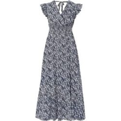 bonprix Maxikleid mit Flügelärmelnblau 52Damen