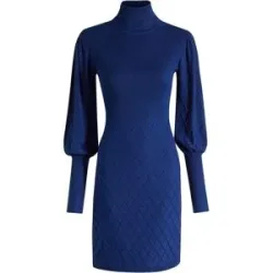 bonprix Strickkleid mit Rollkragenblau 36Damen