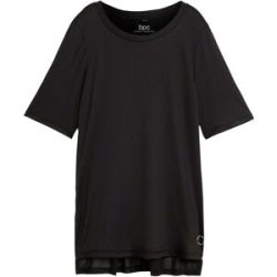 bonprix T-Shirt bequeme Passform, Halbarm, sportlicher Stil, mit Mesheinsatz im Rücken
