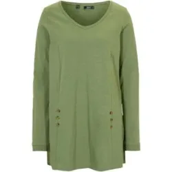 bonprix Longshirt aus reiner Baumwollegrün 36Damen