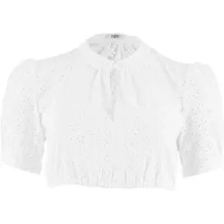 bonprix Dirndlbluse mit Lochspitzeweiß 46Damen