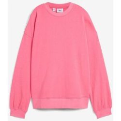 bonprix Sweatshirt, Oversize-Passform, aus reiner Baumwolle, elastische Bündchen