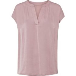 bonprix Lockere Satin-Kurzarmtunika mit überschnittenen Schulternrosa 52Damen