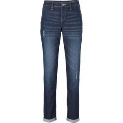 bonprix Boyfriend-Jeans Mid Waist, Komfort-Stretchblau 44Damen