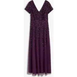 bonprix Kleid mit Paillettenlila 36Damen