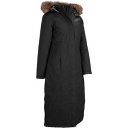 bonprix Wintermantel mit abnehmbarer Kapuze + Fellimitat, Daumenlöcher, Handy-Innentasche