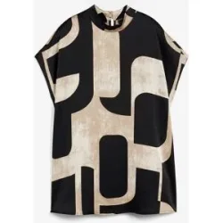 bonprix Tunikabluse aus Satinschwarz 38Damen