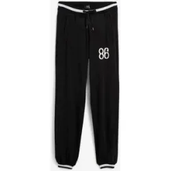 bonprix Sweathose aus elastischem Baumwoll-Mixschwarz 40Damen