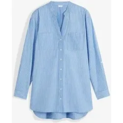 bonprix Longbluse mit Krempel-Ärmelblau 42Damen