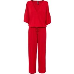 bonprix Jersey-Jumpsuit aus fließender Viskoserot 48Damen