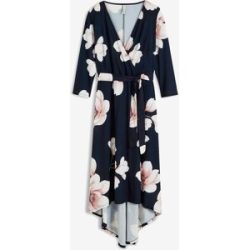 bonprix Vokuhila-Kleid aus Jersey mit Bindebandblau 32Damen