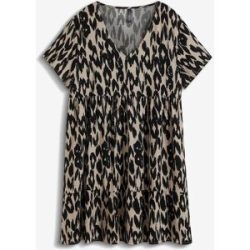 bonprix Tunika-Kleid aus fließender Viskoseschwarz 50Damen
