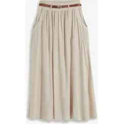 bonprix Maxirock aus fließender Viskose (2-tlg. Set)beige 40Damen