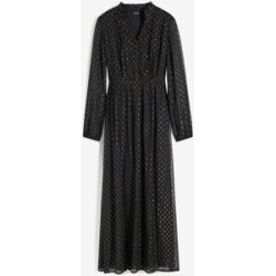 bonprix Maxikleid mit Knopfleiste, aus Polyesterfutter, ausgestellte Passform