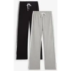 bonprix Jerseyhose Gummizugbund mit Bindeband, kontrastfarbiger Seitenstreifen