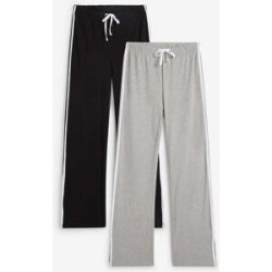 bonprix Jerseyhose Gummizugbund mit Bindeband, kontrastfarbiger Seitenstreifen