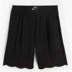 bonprix Schlupf-Shorts aus reiner Baumwolleschwarz 46Damen