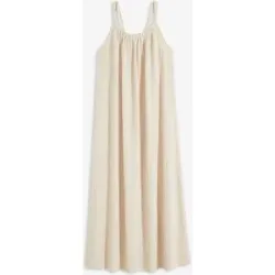 bonprix Trägerkleid aus leichtem Crêpebeige 36Damen