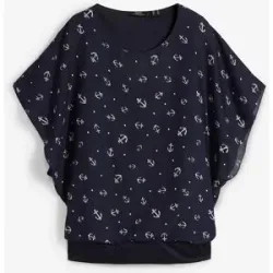 bonprix Georgette - Blusenshirtblau 42Damen