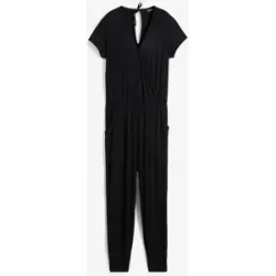 bonprix Jersey-Jumpsuit aus Viskose-Mixschwarz 40Damen
