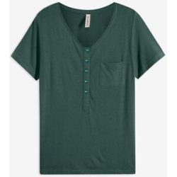 bonprix T-Shirt aus Baumwoll-Viskose-Mixgrün 36Damen
