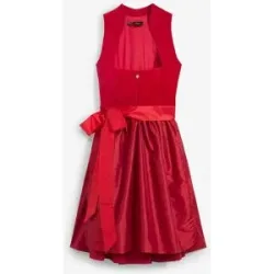 bonprix Dirndl mit Samt-Mieder und Satin-Schürze (2-tlg.Set)rot 50Damen
