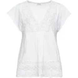 bonprix Shirt in Viskose-Baumwoll-Mixweiß 40Damen