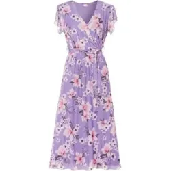 bonprix Midikleid aus Meshlila 32Damen