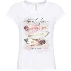 bonprix T-Shirt Slim Fit Passform, Kurzarm-Design, aus Polyester und Viskose