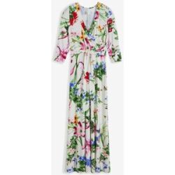 bonprix Maxikleid mit 3/4-Ärmeln, taillierte Passform, aus Polyester und Elasthan
