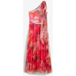 bonprix One-Shoulder-Kleid mit plissiertem Tüllrockpink 48Damen
