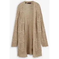 bonprix Ajour Longstrickjackebeige 52Damen