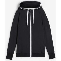 bonprix Stretch-Sweatjacke mit Baumwolleschwarz 36Damen