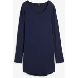 bonprix Viskose Longshirt, Langarmblau 40Damen