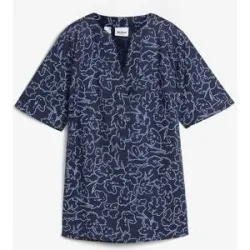 bonprix Tunikabluse aus reiner Baumwolleblau 46Damen