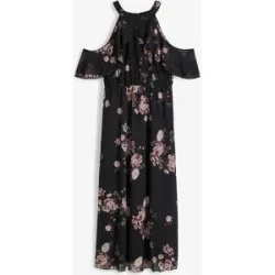 bonprix Maxikleid aus Meshschwarz 40Damen