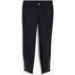 bonprix Skinny Jeans, Mid Waist, Stretchschwarz 50Damen
