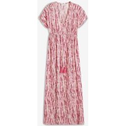 bonprix Maxikleid mit Batik-Print, ausgestellte Passform, aus Viskose, Kurzarm-Design