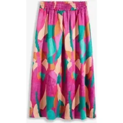 bonprix bedruckter Satin-Rockpink 48Damen