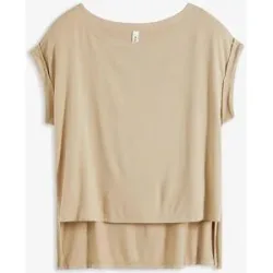 bonprix Oversize-Shirt aus fließender Viskosebeige 36Damen