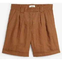 bonprix Bermudashorts aus reinem Leinenbraun 48Damen