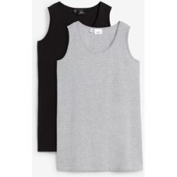 bonprix Long-Top, 2er-Packschwarz 40Damen
