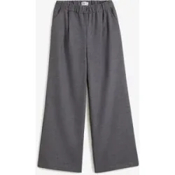 bonprix Marlene-Hose in Wolloptikgrau 52Damen