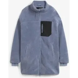 bonprix Teddy-Fleece Jackeblau 56Damen