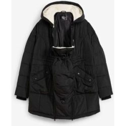 bonprix Gefütterte Umstandsjacke mit Baby-Einsatzschwarz 50Damen