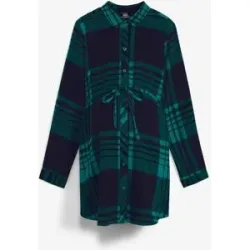 bonprix Lange Umstandsbluse aus weichem Baumwoll-Flanellblau 36Damen