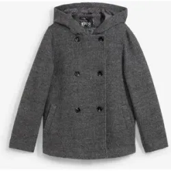 bonprix Cabanjacke aus kuscheligem Boucléschwarz 38Damen