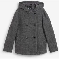 bonprix Cabanjacke mit Kapuze moderner Look, aus kuscheligem Bouclé-Material, mit Kapuze